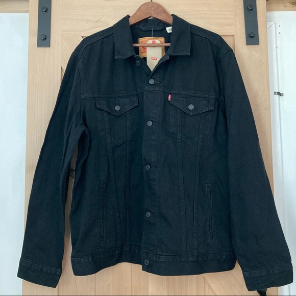 Men’s Levi’s Black Jean Jacket Size XXL NWOT Denim Jacket 100% Cotton